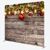 Aperturee - Aperturee Xmas Wood Glitter Snowflake Double-Sided Square Backdrop